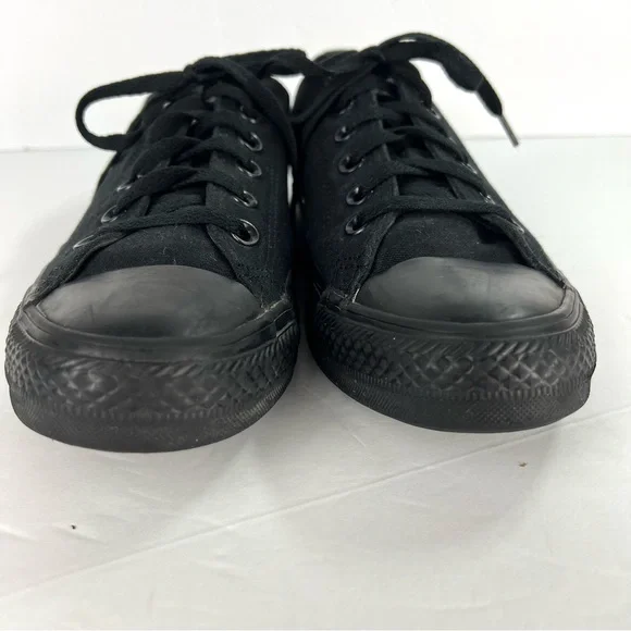 Converse All Star Chuck Taylor Low Sneakers sz 9.5W 7.5M Black on Black Casual - Picture 5 of 12